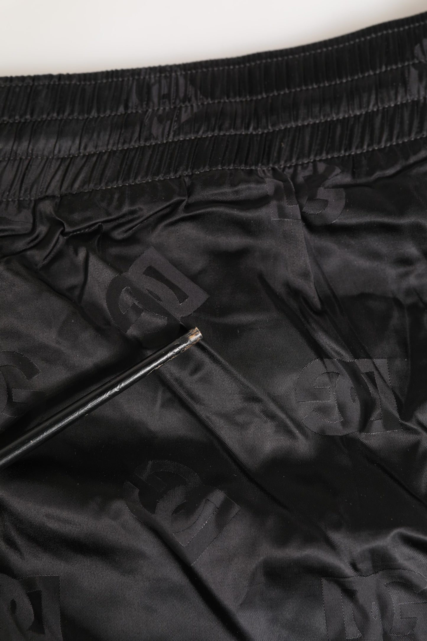 Dolce & Gabbana Black Logo Drawstring Beachwear Shorts Swimwear