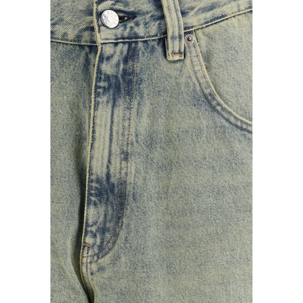 Sunflower Blue Cotton Bermuda Shorts