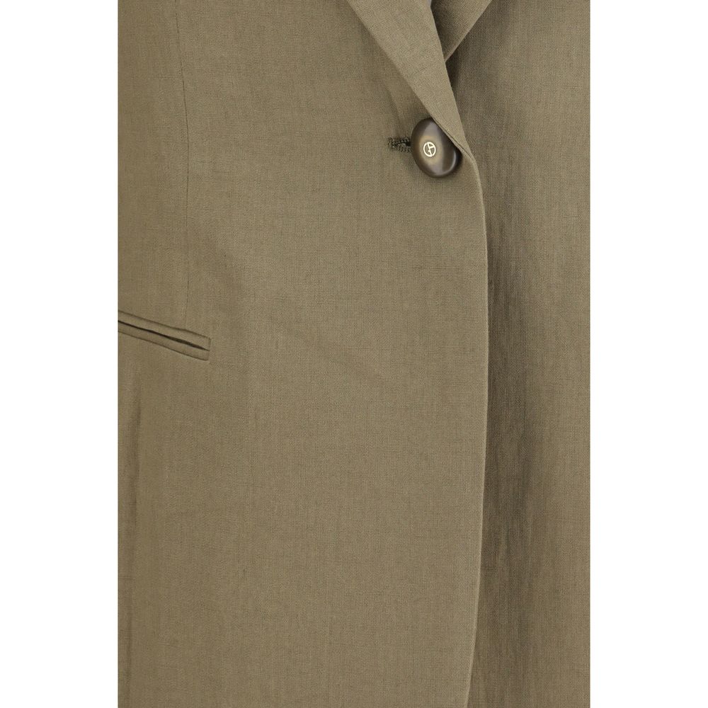 Giorgio Armani Brown Linen Coat