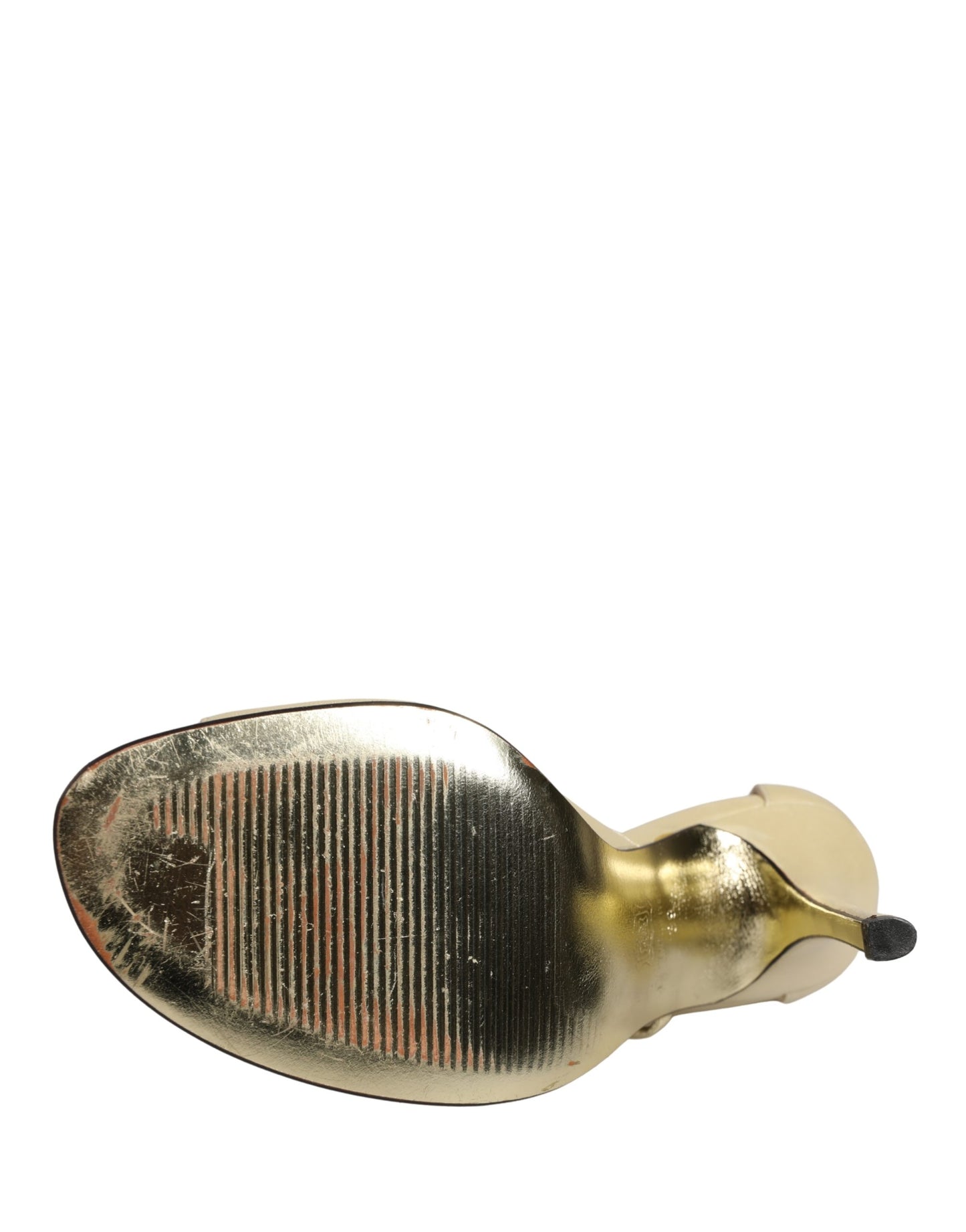 Dolce & Gabbana Beige Leather Stiletto Heels Sandals Shoes