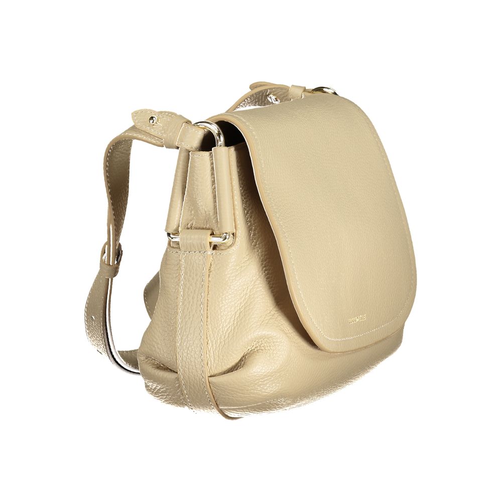 Coccinelle Beige Leather Woman Shoulder Bag