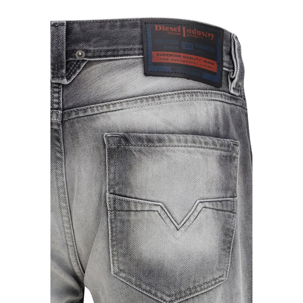 Diesel Gray Cotton Bootcut Jeans