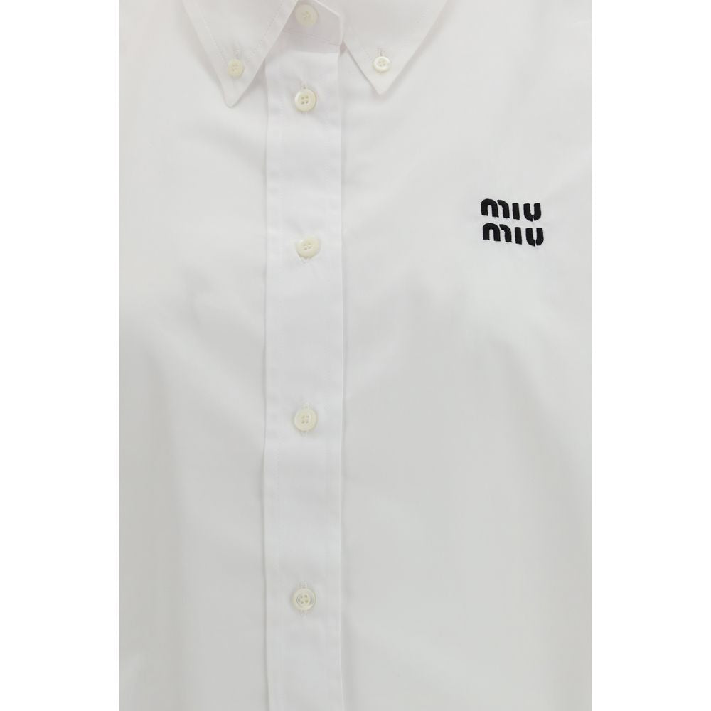 Miu Miu White Cotton Dress Shirt