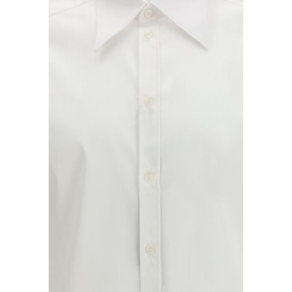 Dolce & Gabbana White Alpaca Vicugna Pacos Dress Shirt