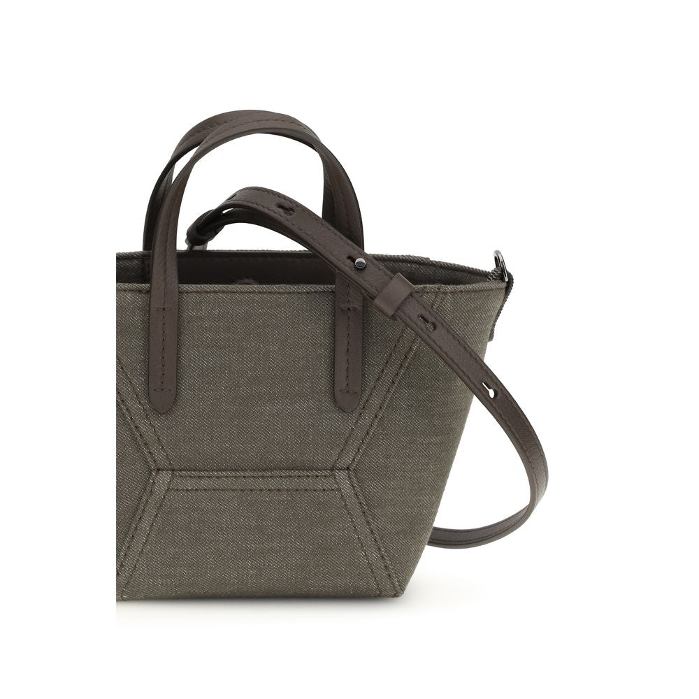 Brunello Cucinelli Bicolor Fabric Handbag