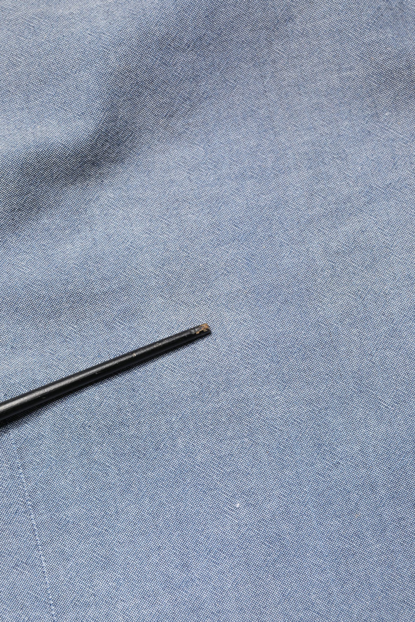 AGLINI Dark Blue Slim Fit Collared Long Sleeve Denim Shirt