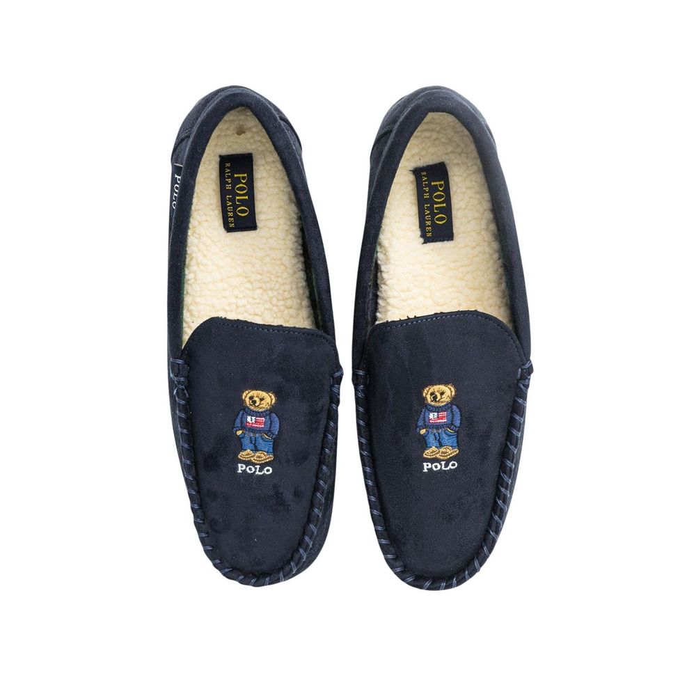 Ralph Lauren Blue Faux Fur Slippers