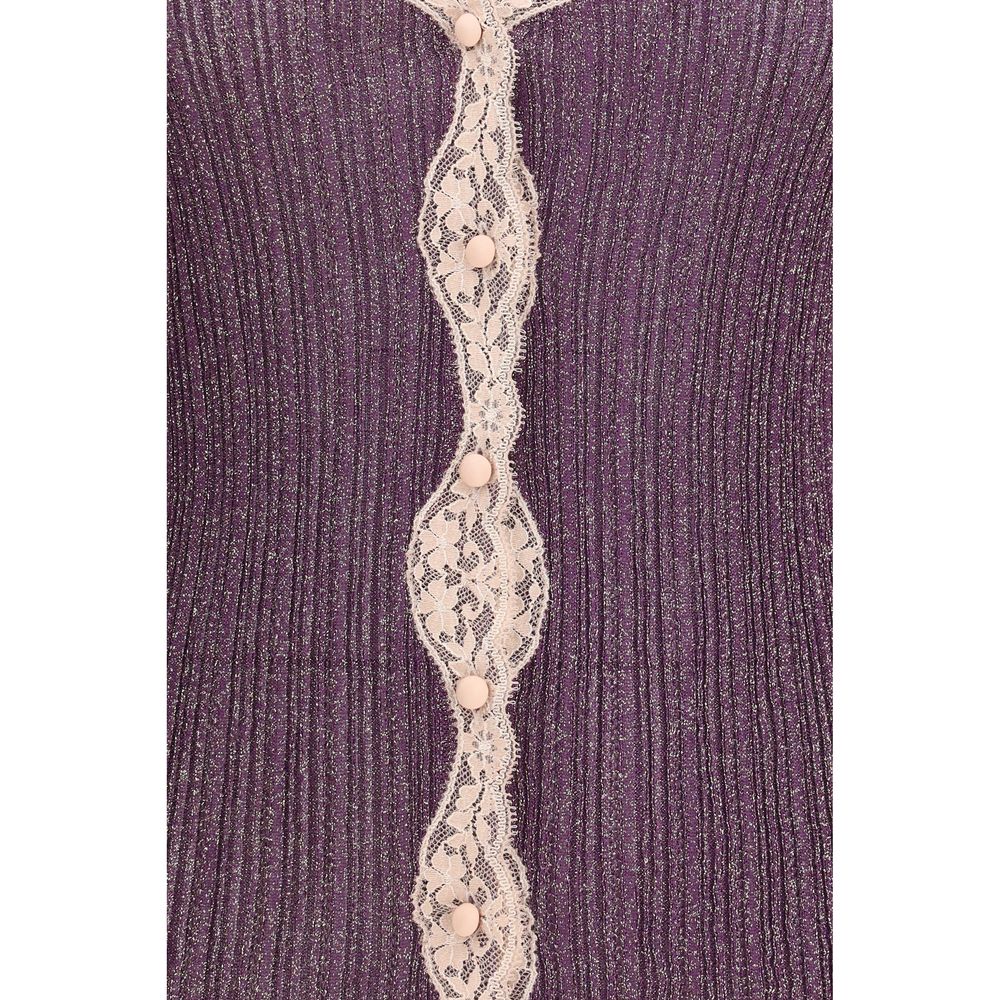 Valentino Purple Viscose Cardigan