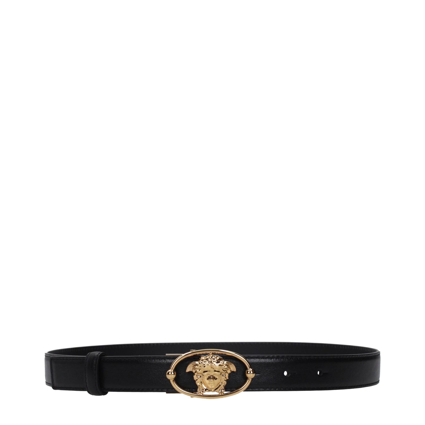 Versace Black Leather Regular Belt