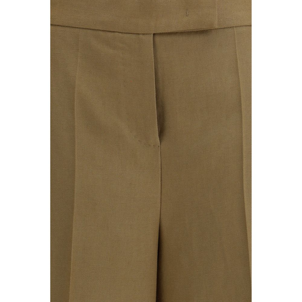 Max Mara Bicolor Linen Bermuda Shorts