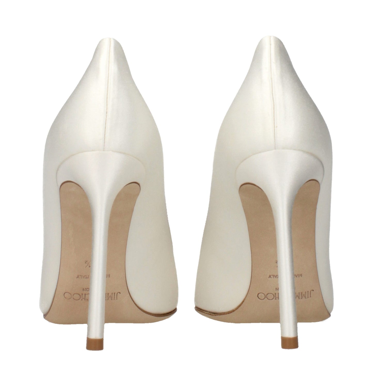 Jimmy Choo Beige Satin Platform Pumps