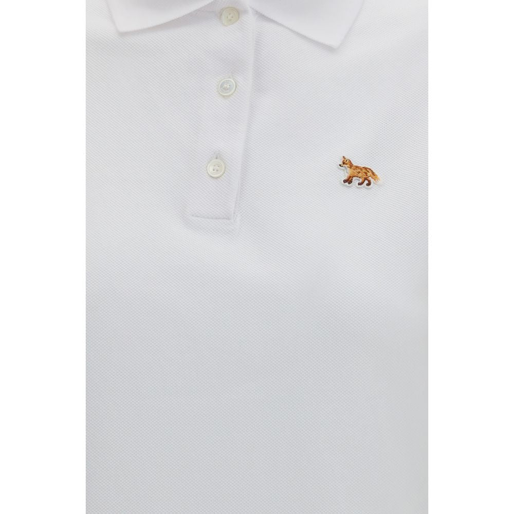 Maison Kitsuné White Cotton Polo Shirt