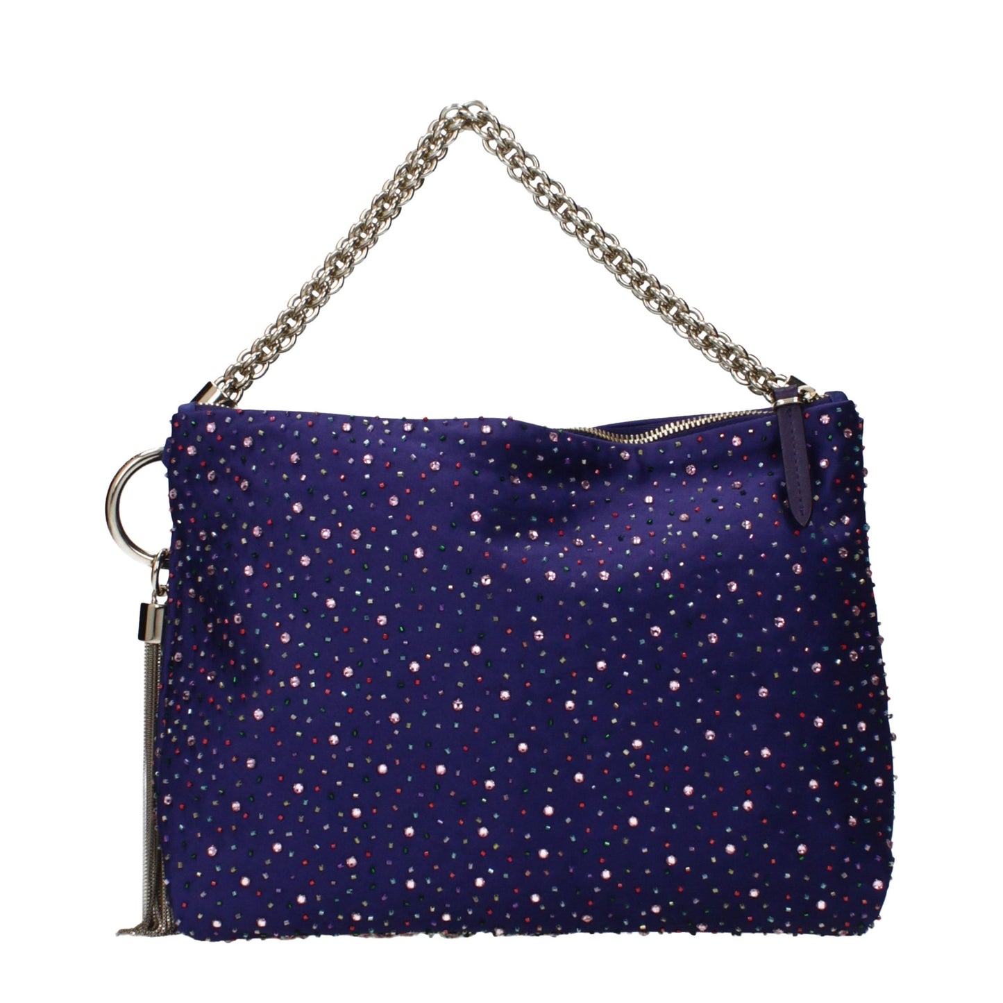Jimmy Choo Purple Satin Shoulder Bag