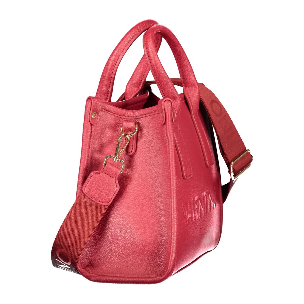 Mario Valentino Red Polyurethane Women's Bag with Adjustable Straps