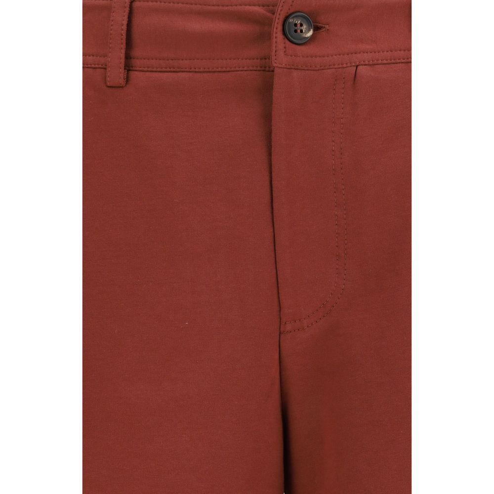 Brunello Cucinelli Red Cotton Bermuda Shorts