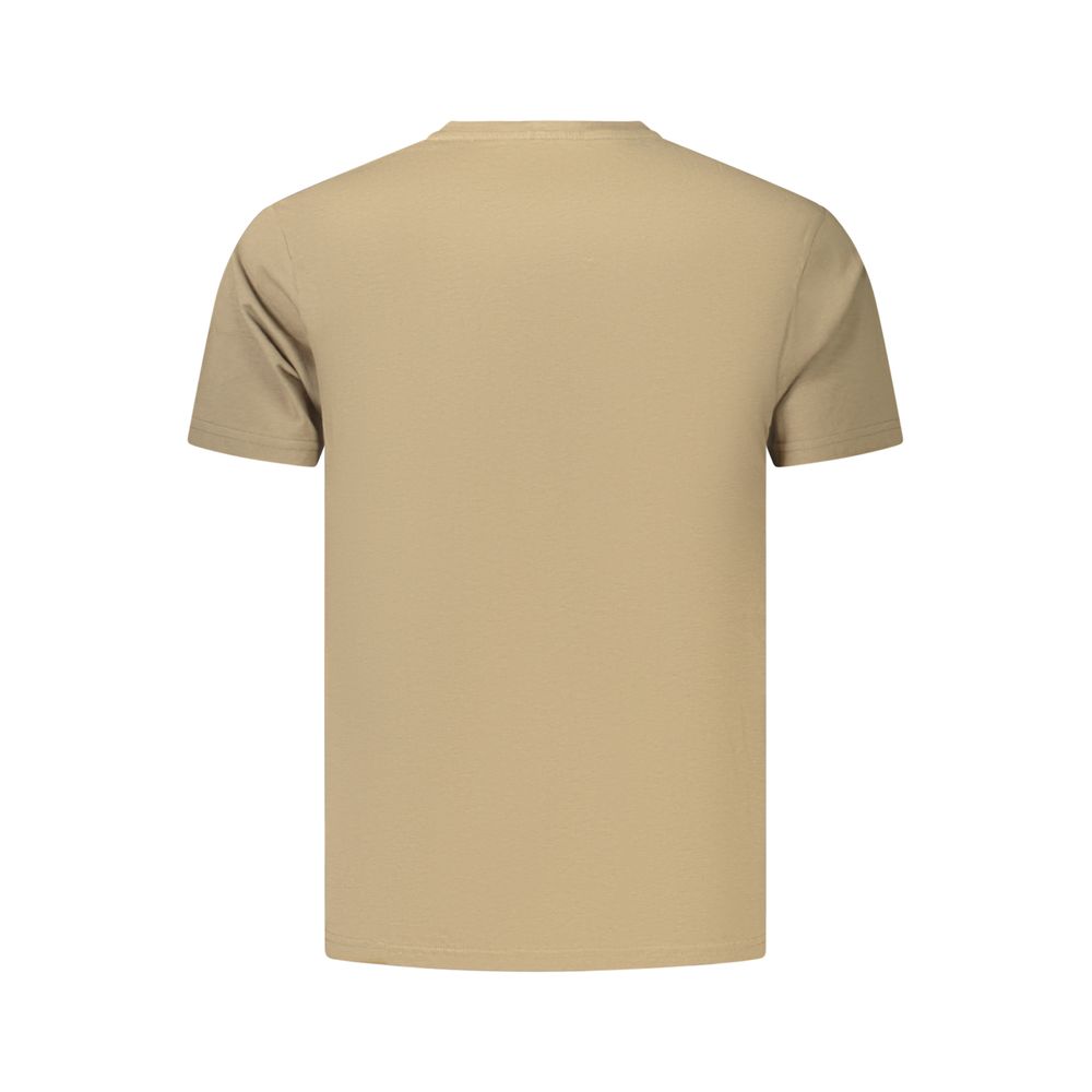 Coveri Moving Brown Cotton Men's T-Shirt