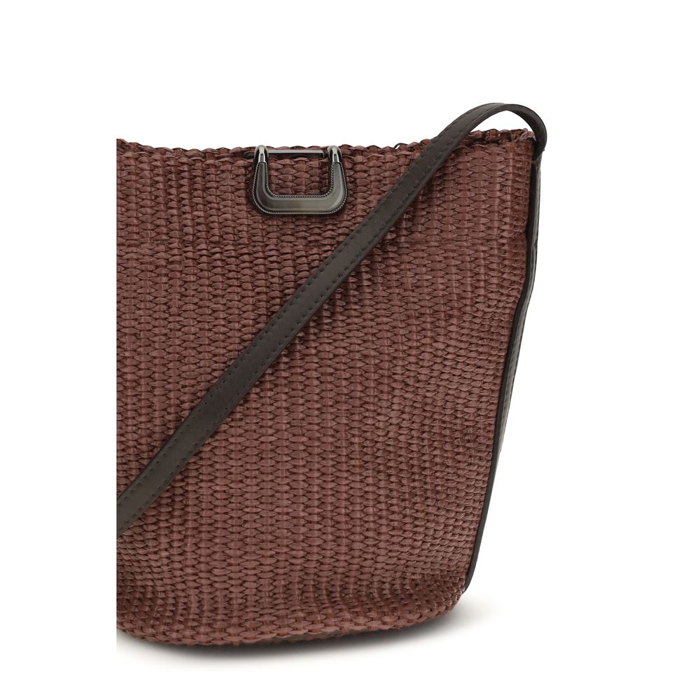 Brunello Cucinelli Bordeaux Cotton Backet Bag