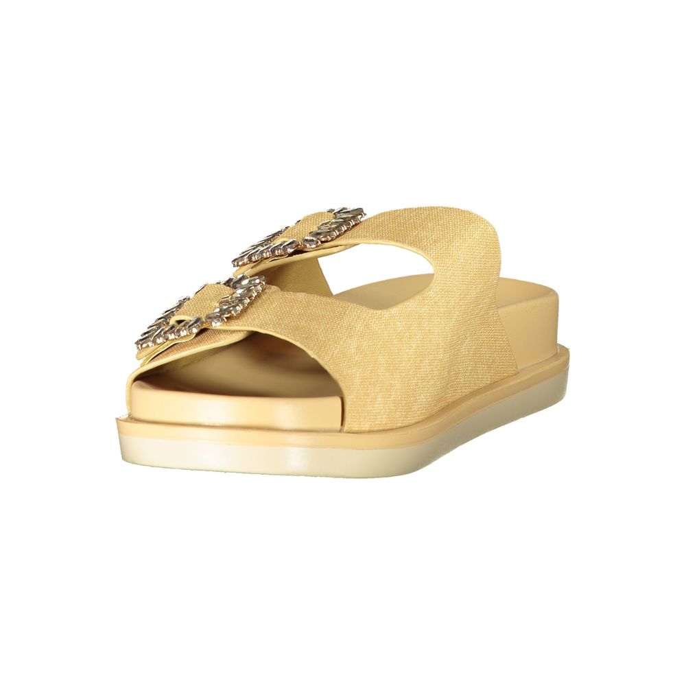 Laura Biagiotti Beige Polyurethane Women's Slipper