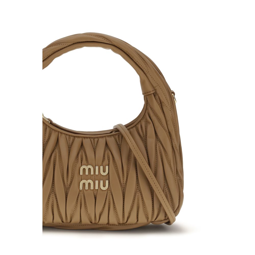 Miu Miu Beige Calf Leather Bos Taurus Shoulder Bag