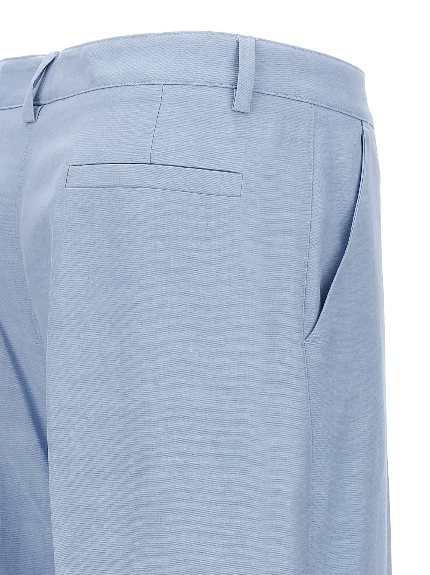 P.A.R.O.S.H. Blue Viscose Casual Pants