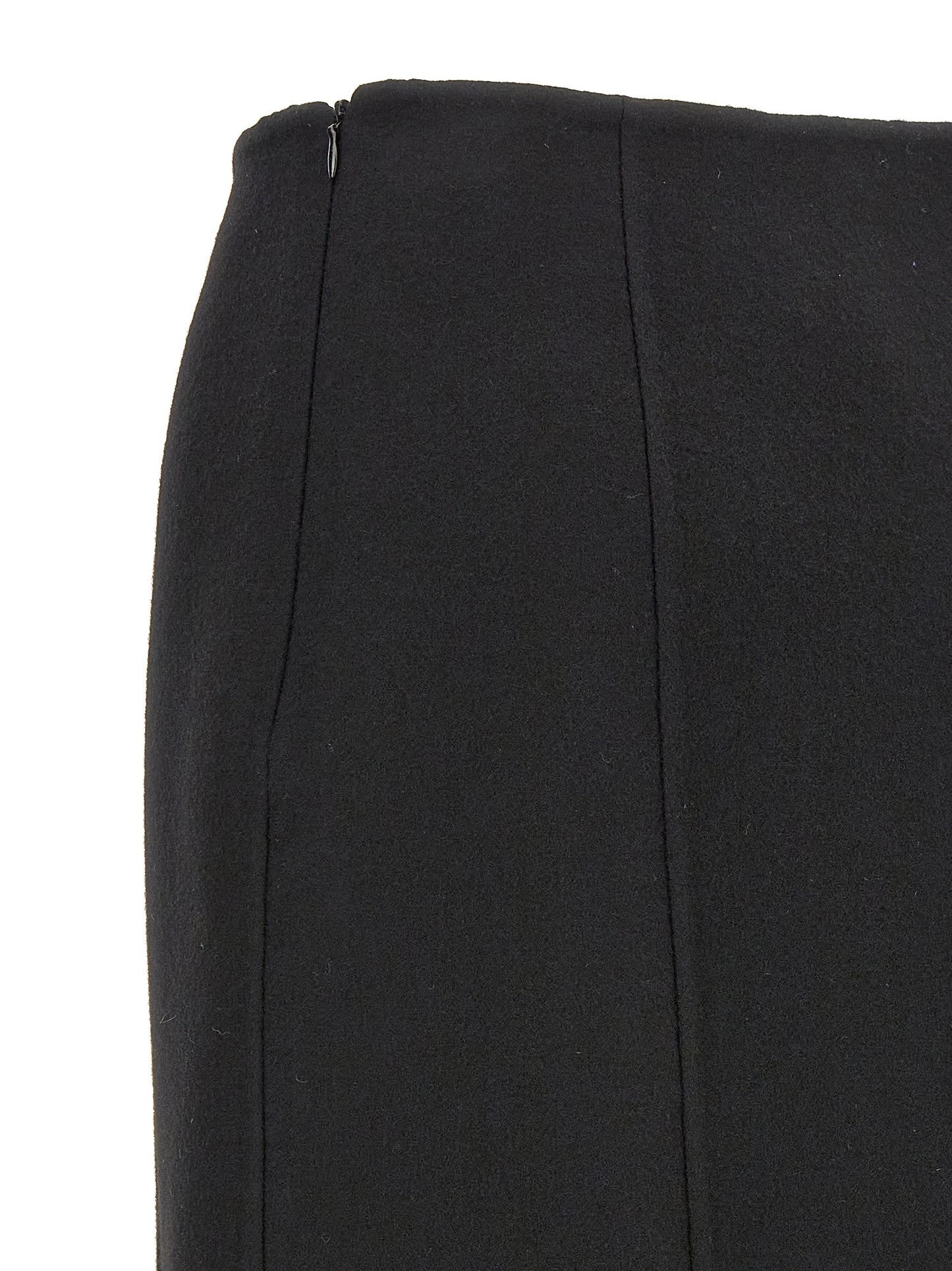 Ermanno Scervino Black Virgin Wool Mini Skirt
