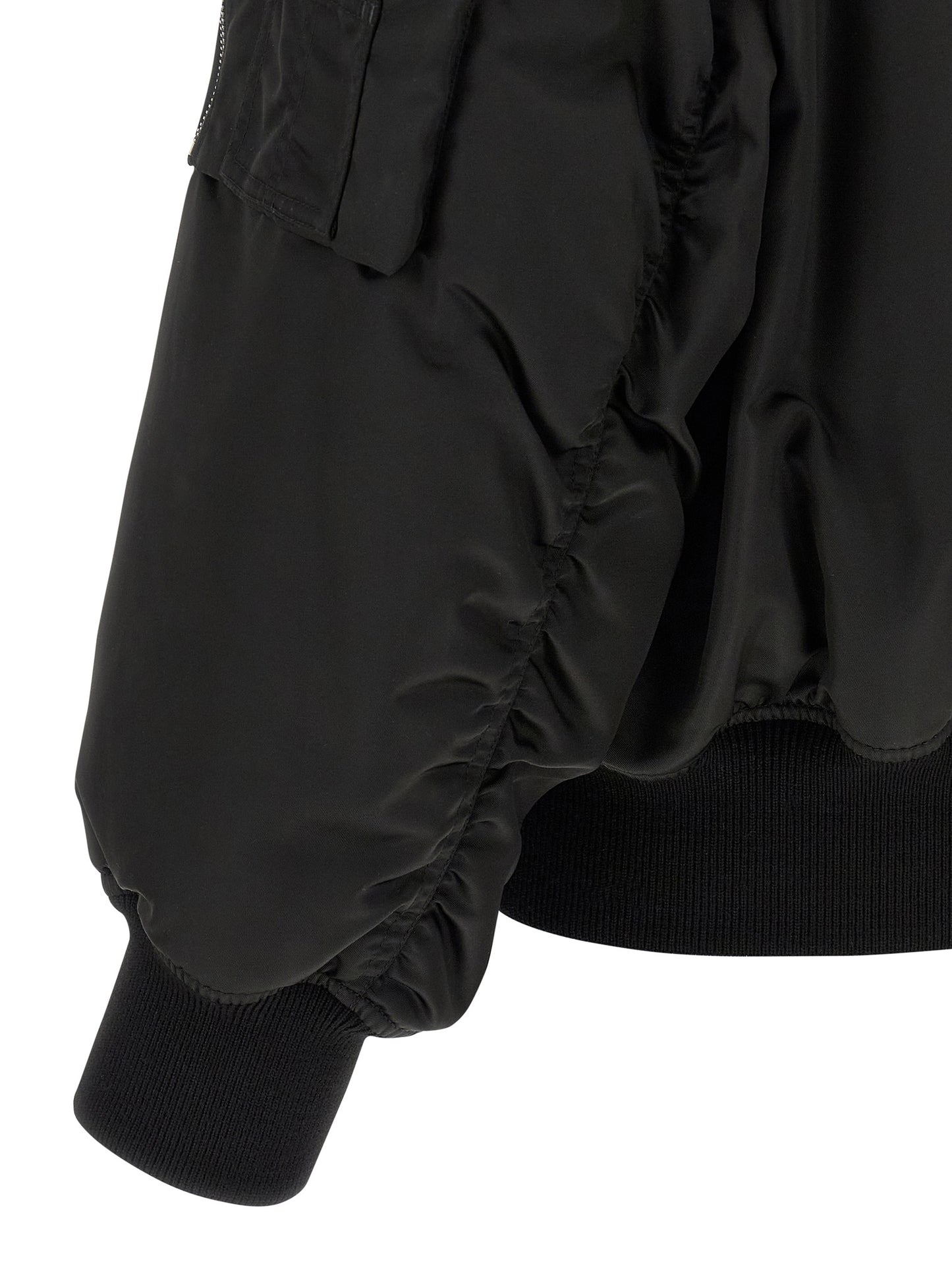 Saint Laurent Black Polyamide Bomber