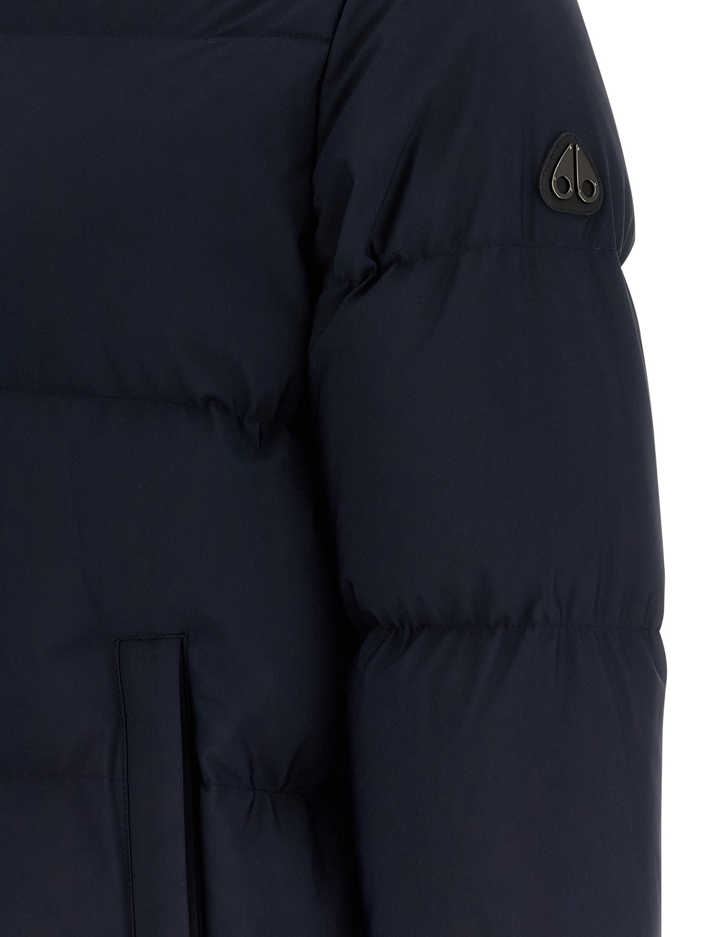 Moose Knuckles Blue Nylon Full-Length Jacket