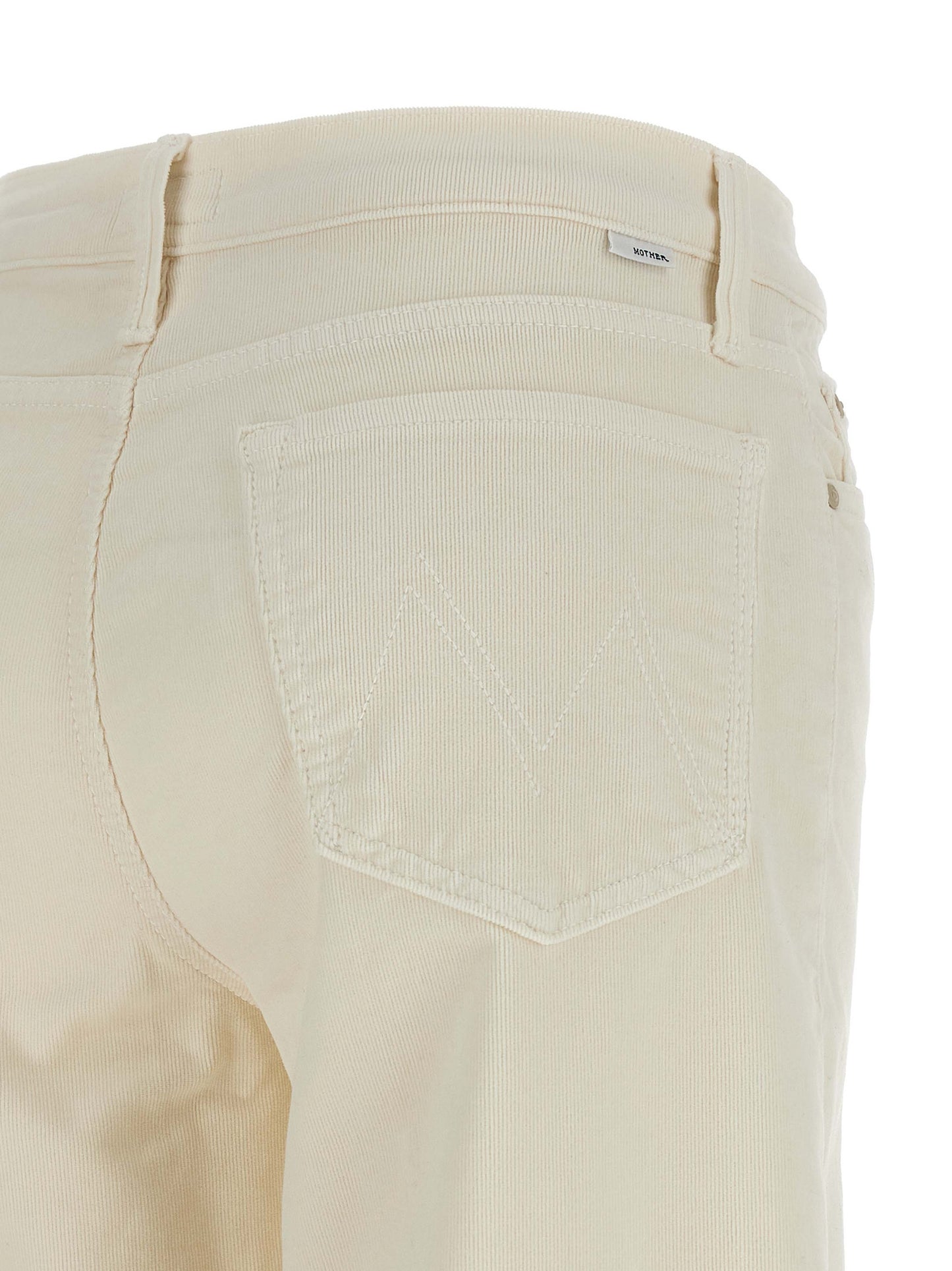 Mother Denim White Cotton Flared Pants