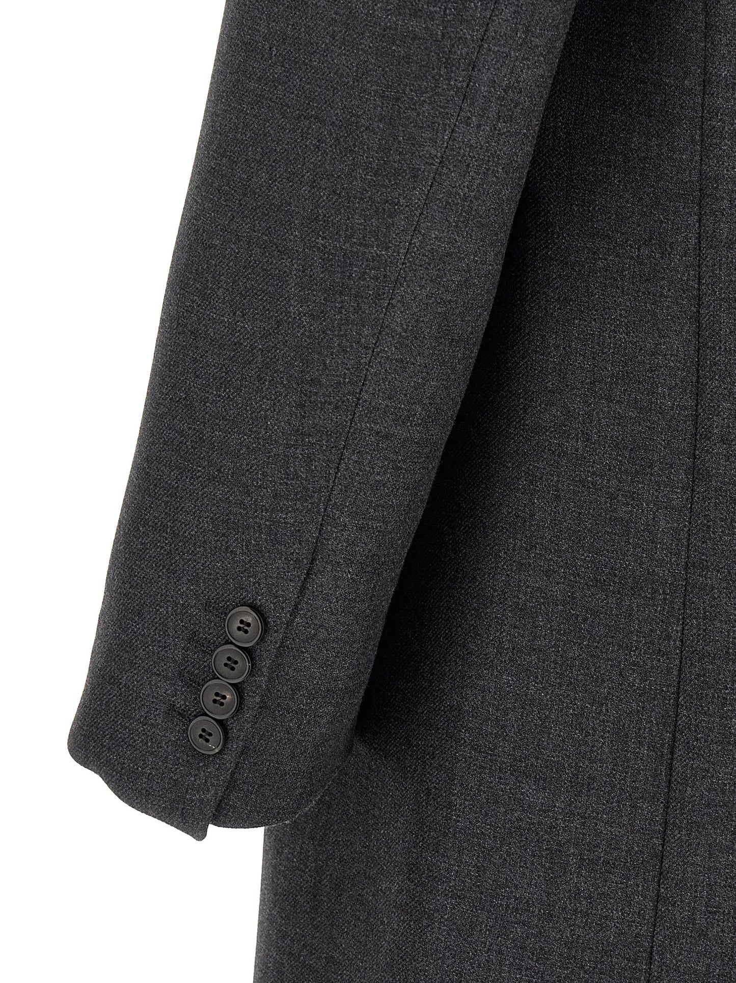 Dries Van Noten Gray Wool Coat