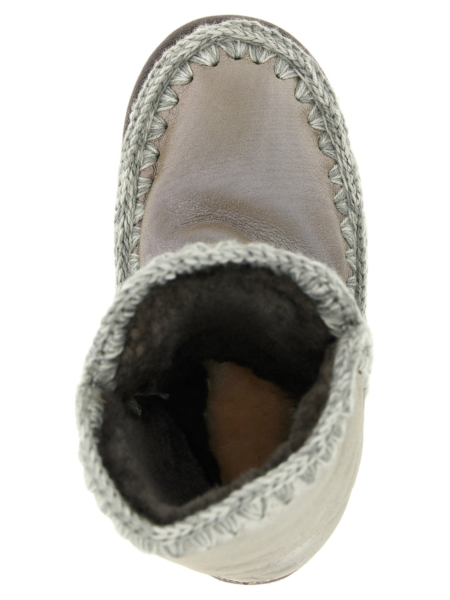 Mou Silver Lambskin Ankle Boots