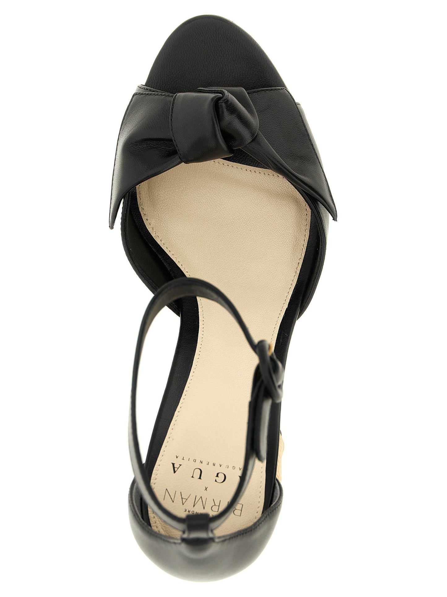 Alexandre Birman Black Cowhide Stiletto Heel Sandals