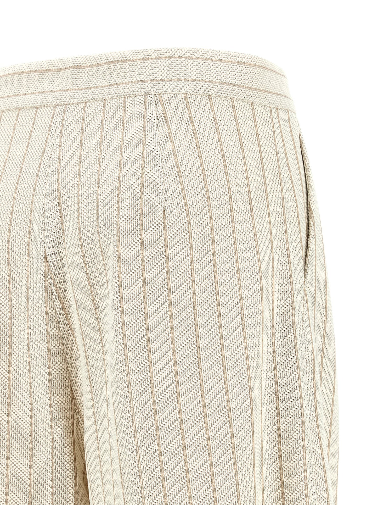 Max Mara White Cotton Casual Pants