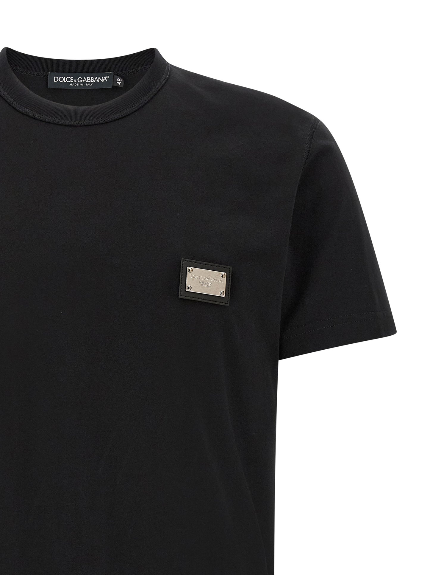 Dolce & Gabbana Black Cotton T-Shirt