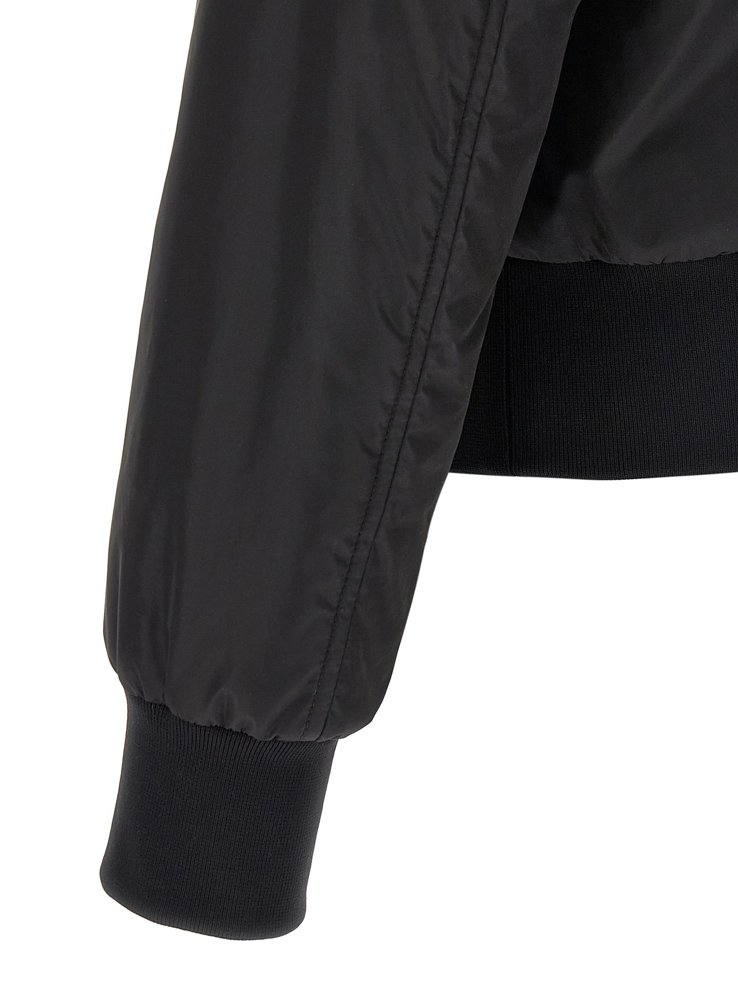 Dolce & Gabbana Black Polyamide Bomber