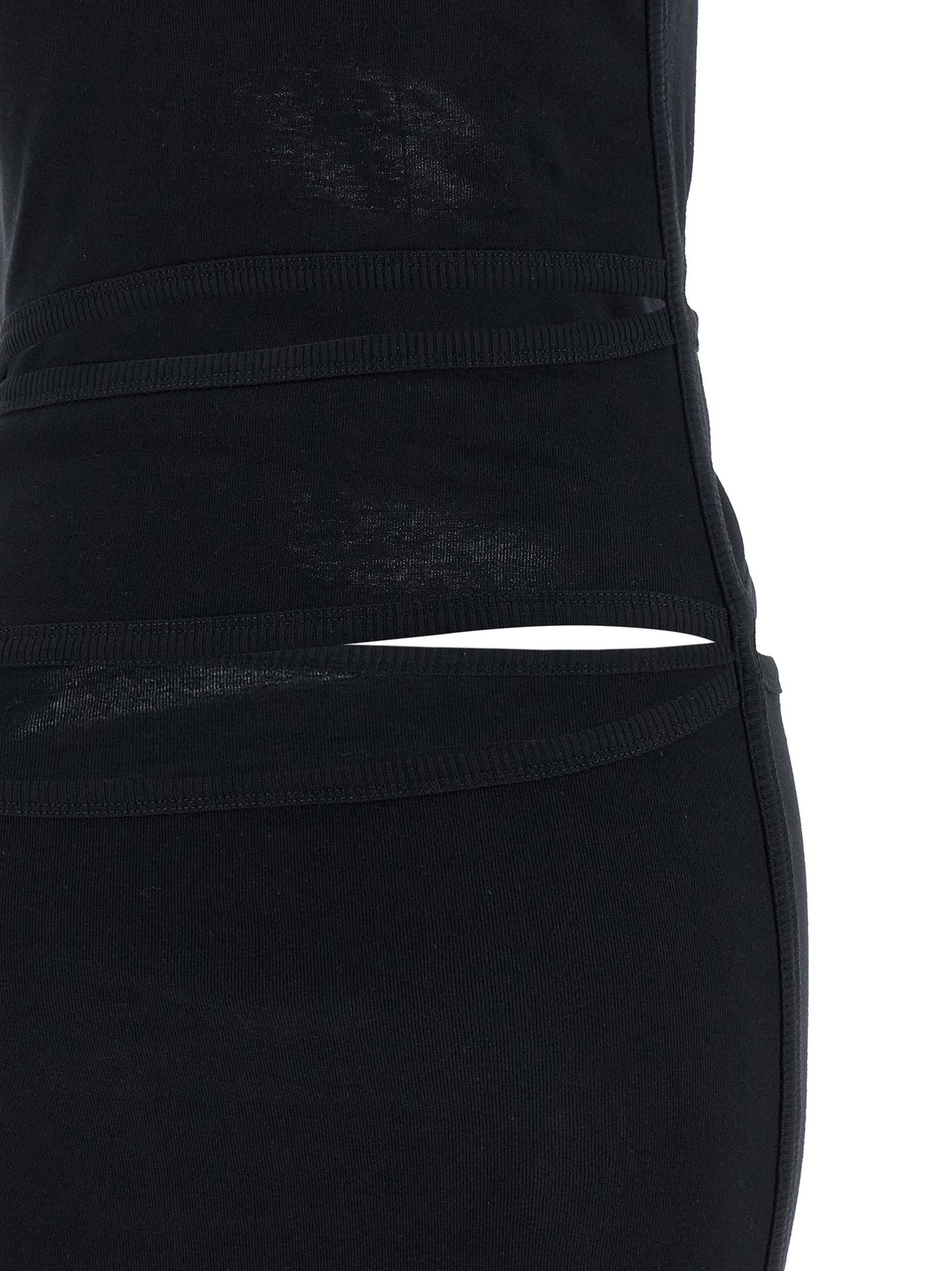 Coperni Black Organic Cotton Short Dress