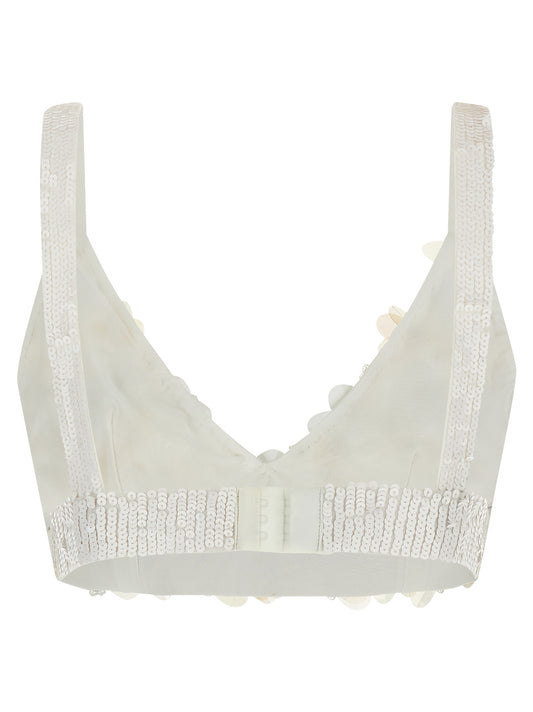 P.A.R.O.S.H. White Polyamide Tank Tops