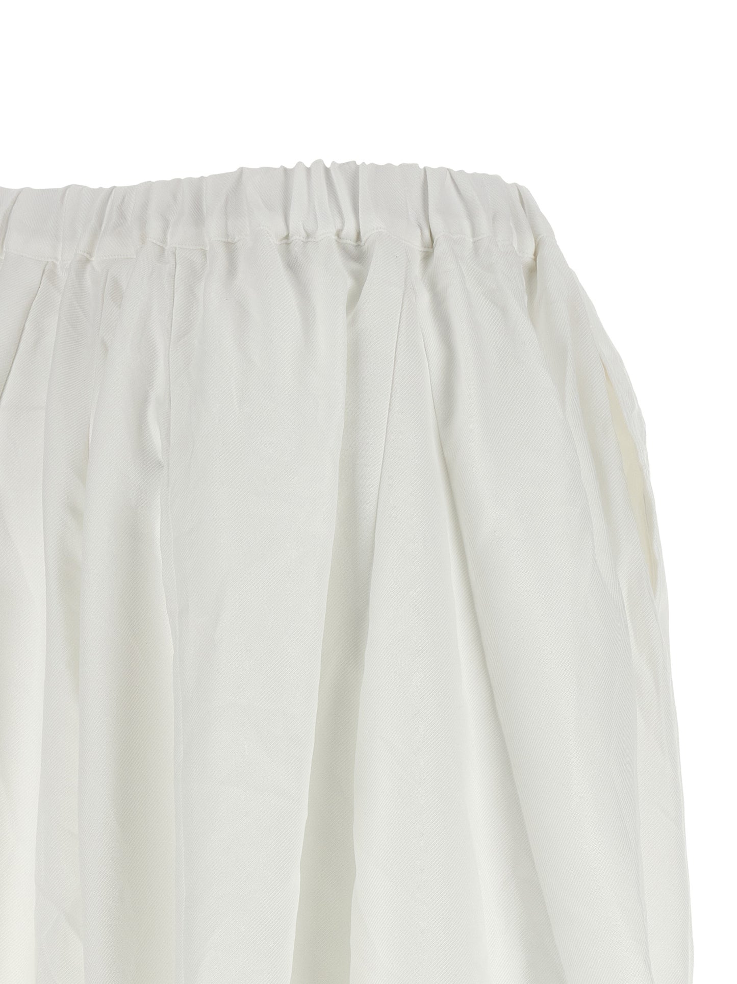 Comme Des Garçons White Polyester Casual Pants