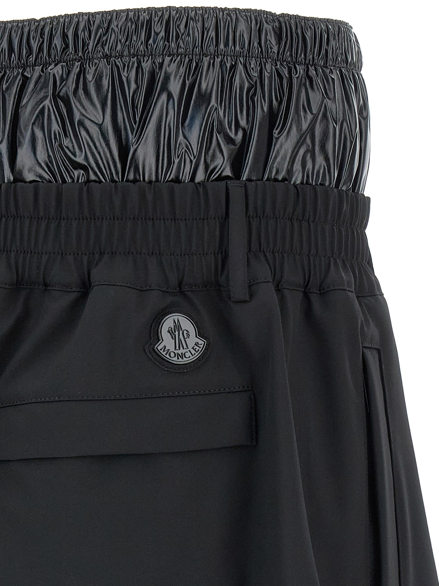 MONCLER GENIUS Black Polyamide Bermuda Shorts