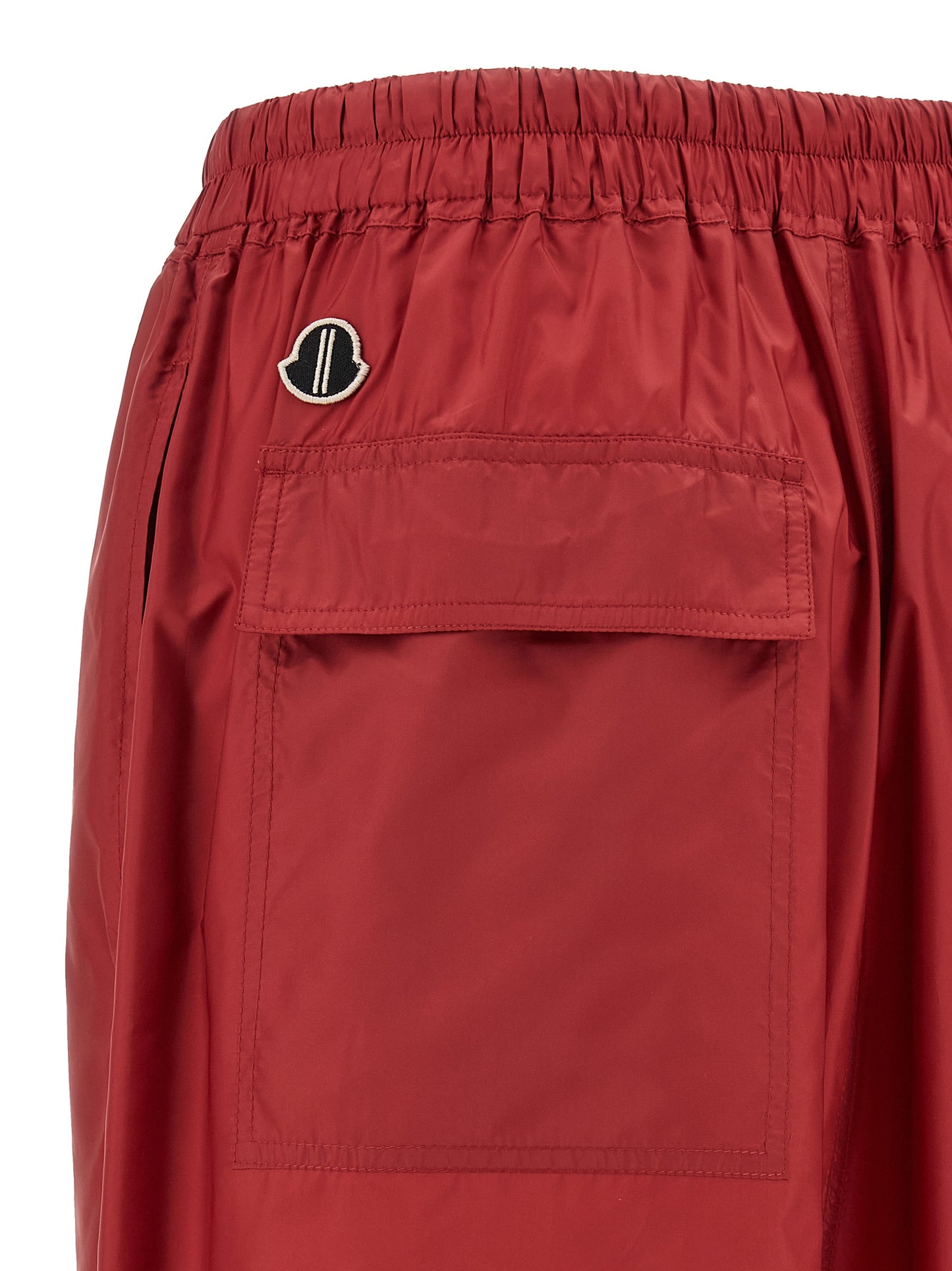 Rick Owens Red Polyester Bermuda Shorts