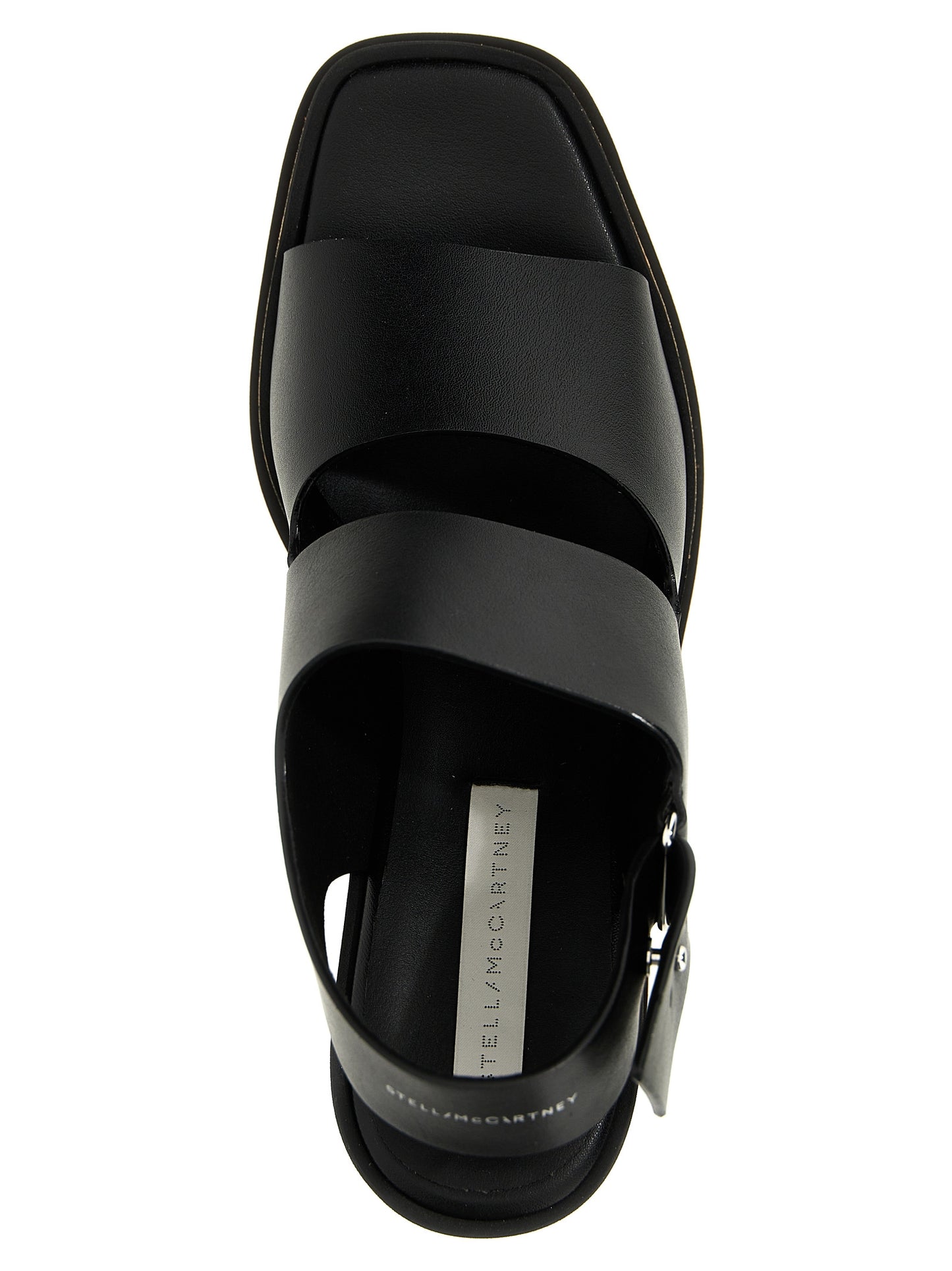 Stella McCartney Black Polyester Wedge Sandals