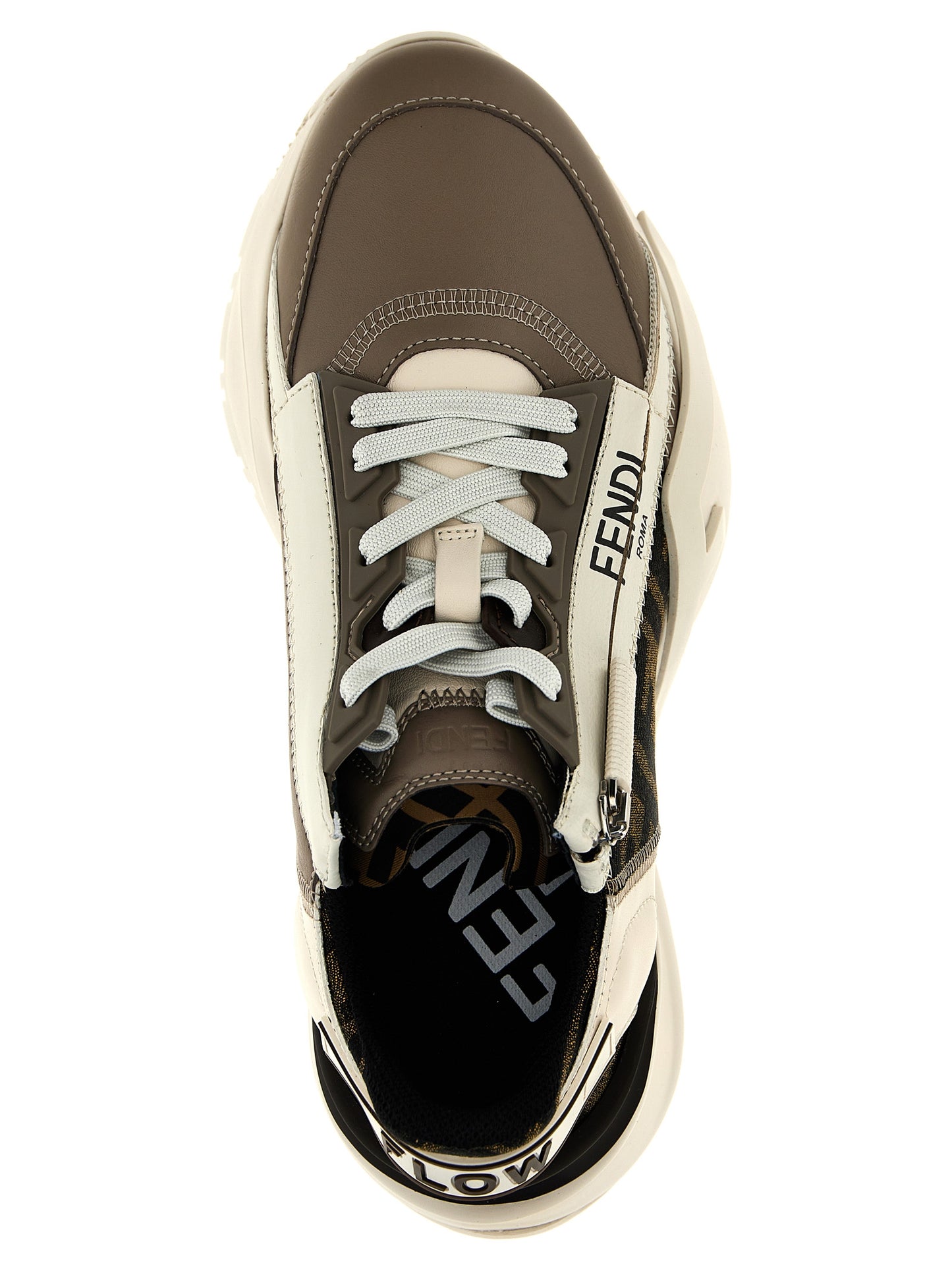 Fendi Multicolor Calf Leather Bos Taurus Athletic Sneakers
