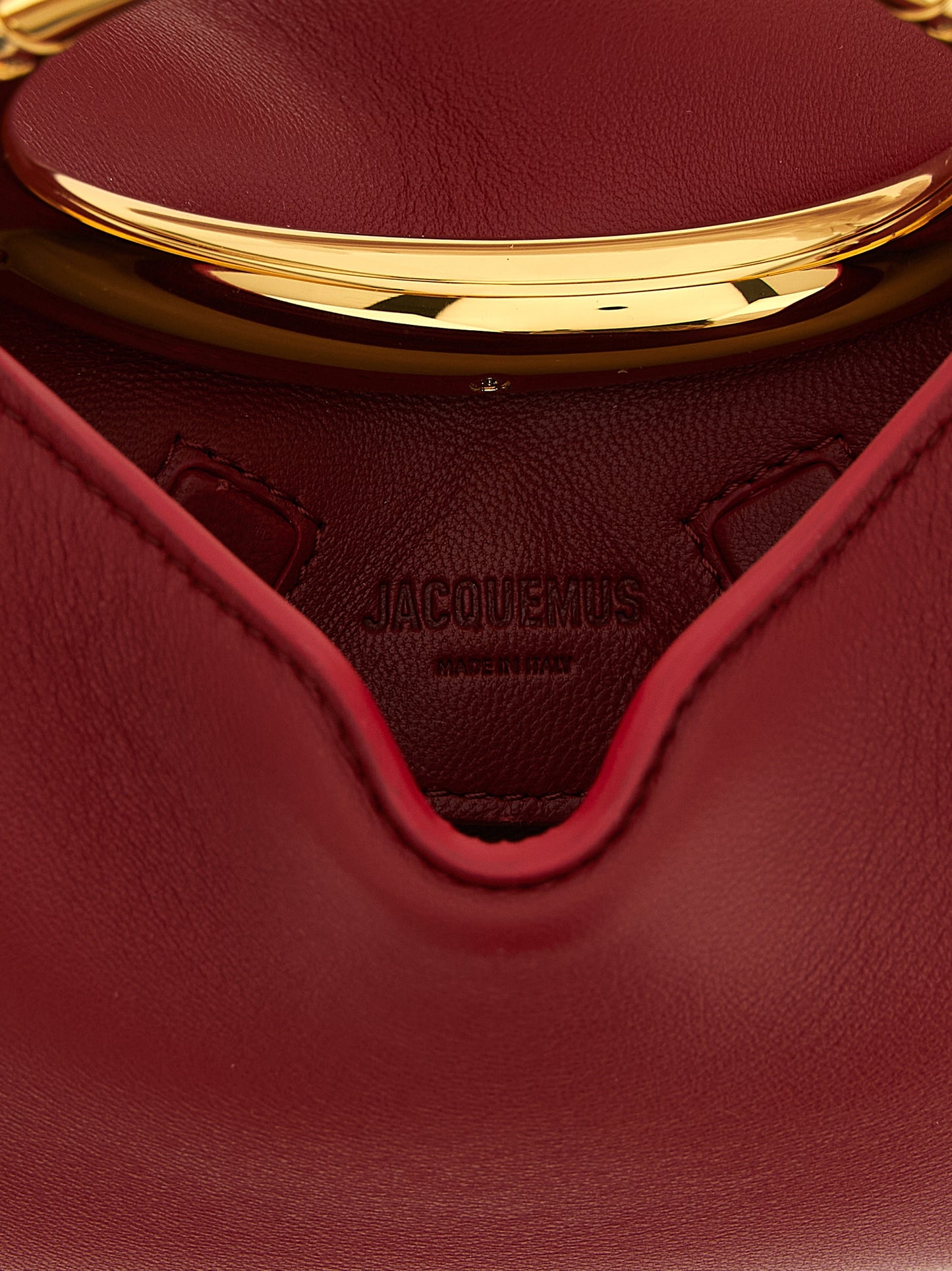 Jacquemus Red Lamb Leather Handbag