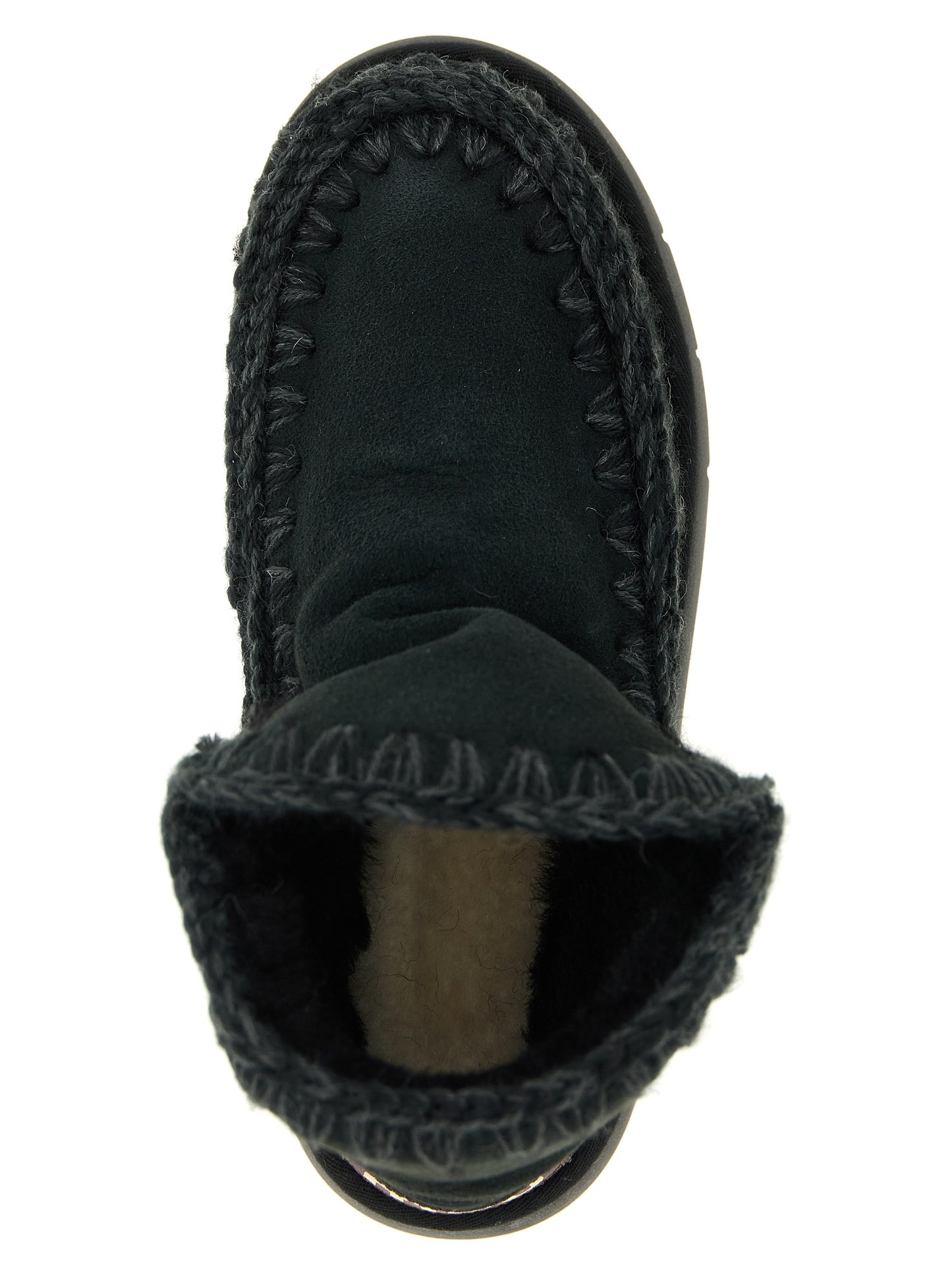 Mou Black Lamb Leather Ankle Boots