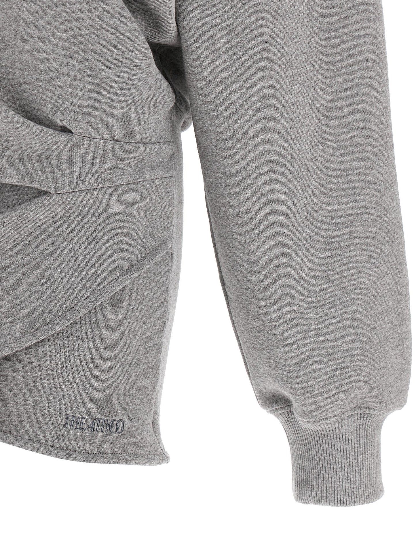 The Attico Gray Cotton Short Dress