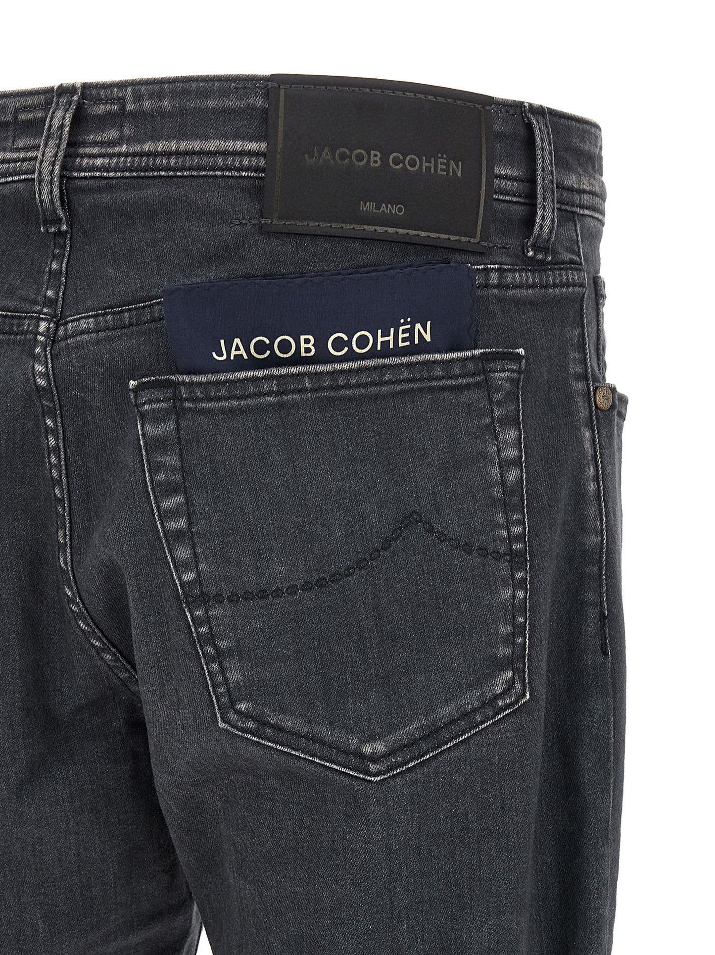 Jacob Cohen Gray Cotton Straight-Leg Jeans