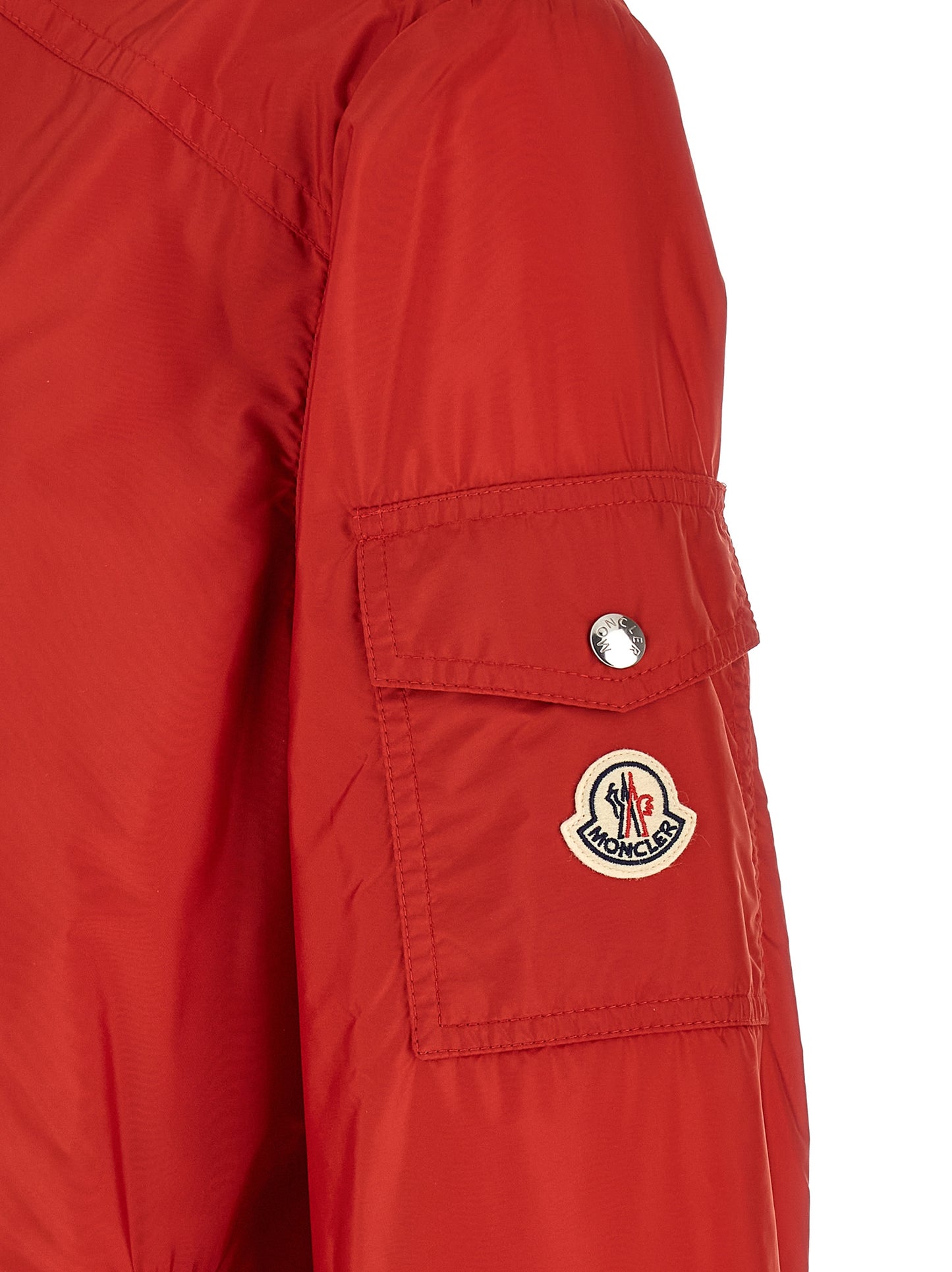 Moncler Red Polyamide Shell Jacket