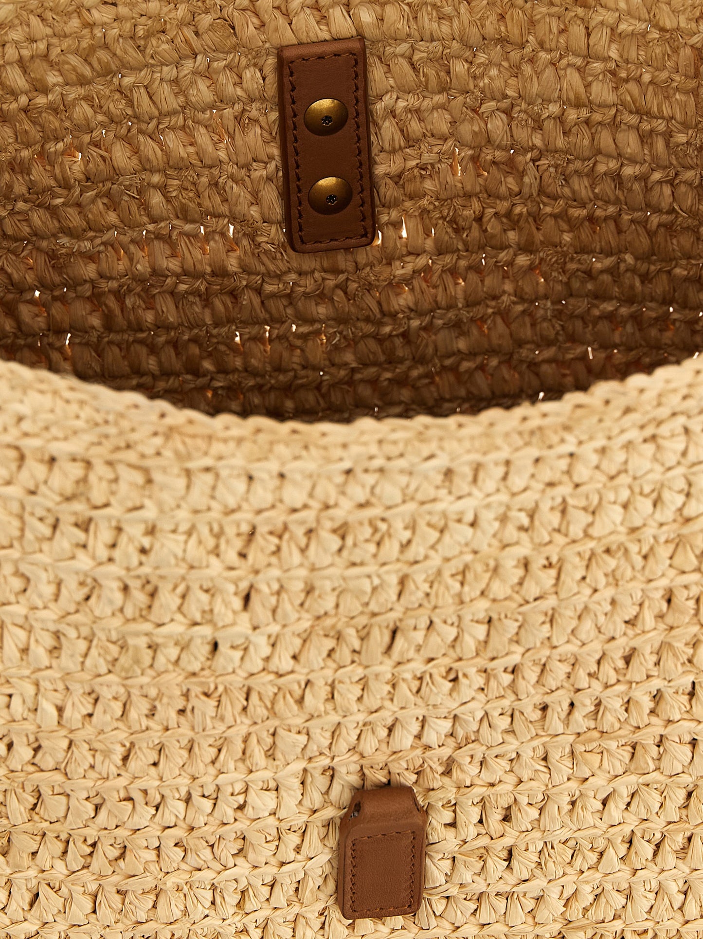 Saint Laurent Beige Raffia Shoulder Bag