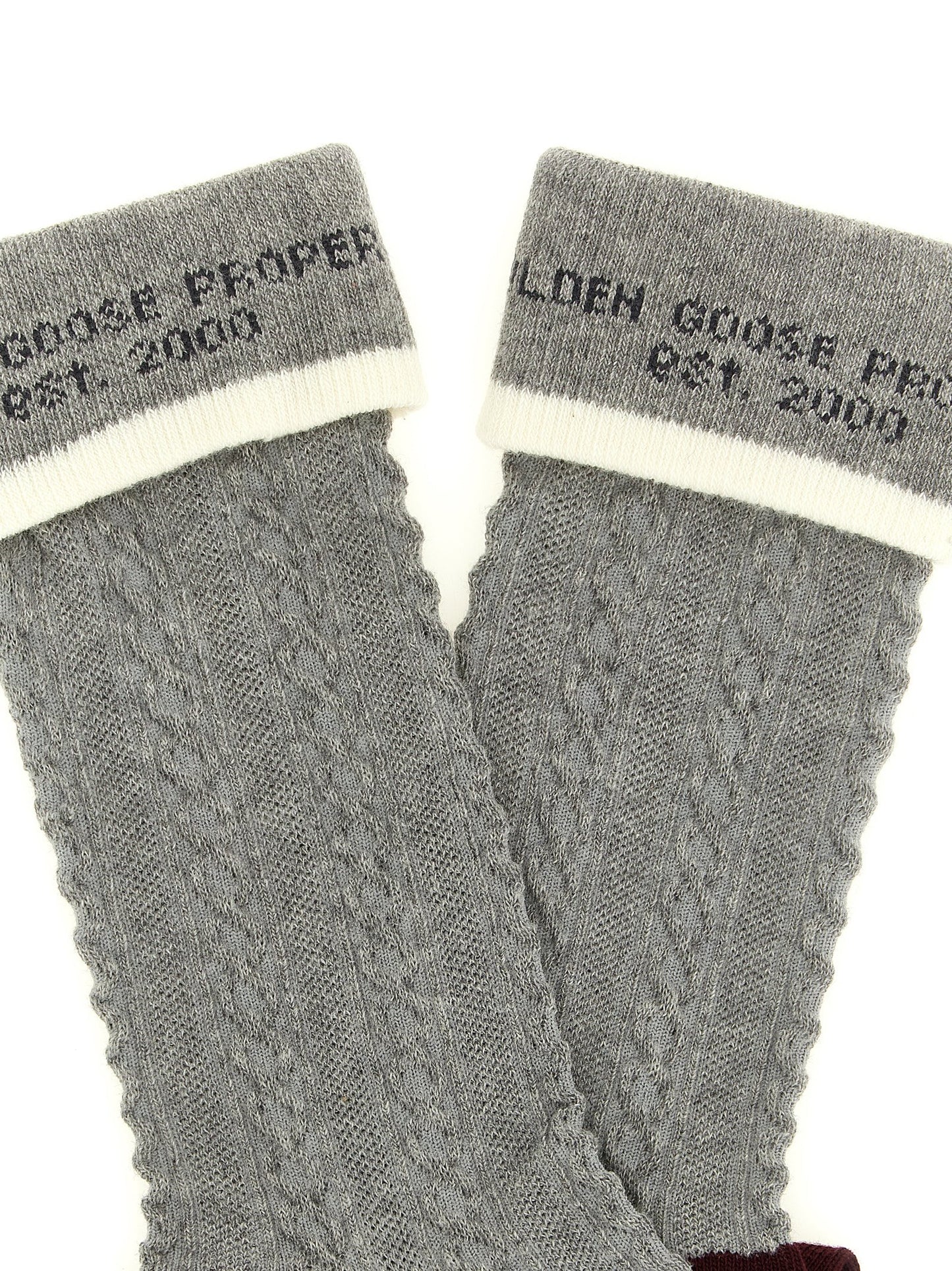 Golden Goose Gray Cotton Socks