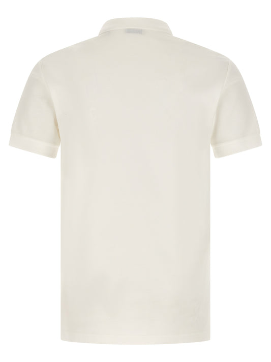 Burberry White Cotton Polo Shirt