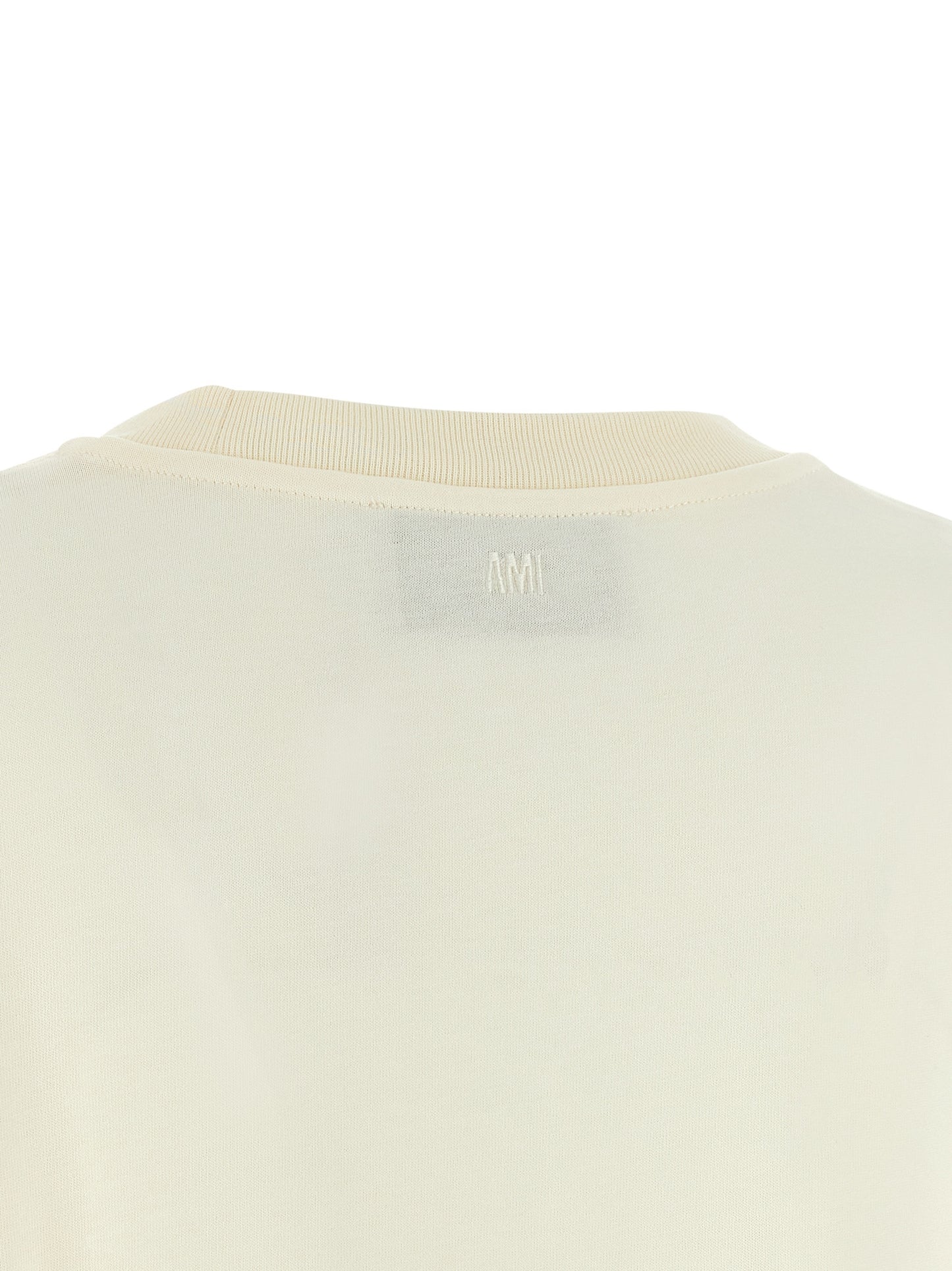 Ami Paris White Cotton T-Shirt